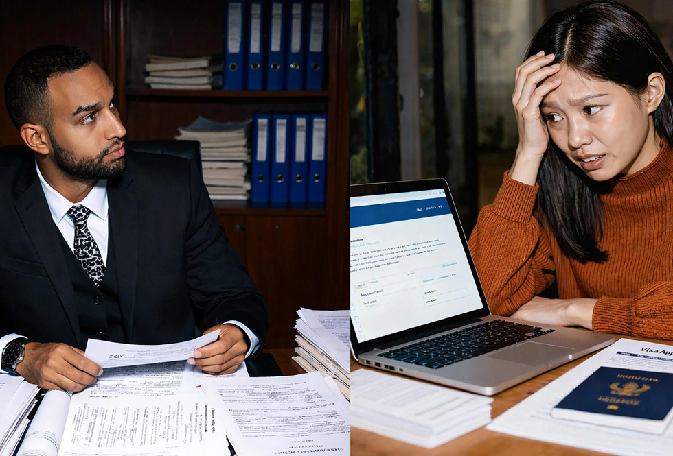 Applicant and attorney tension